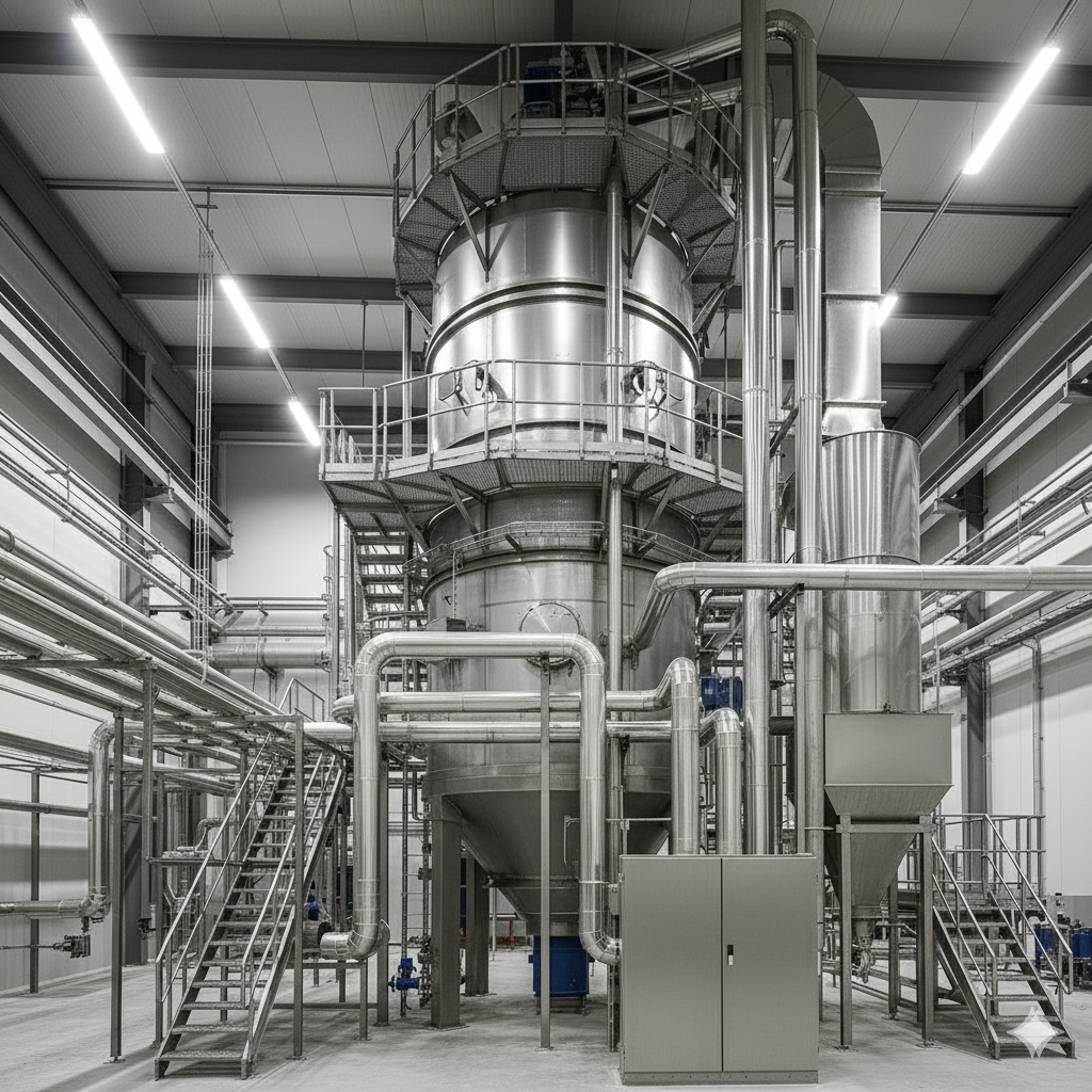 Dimensionamento Spray Dryer industrial