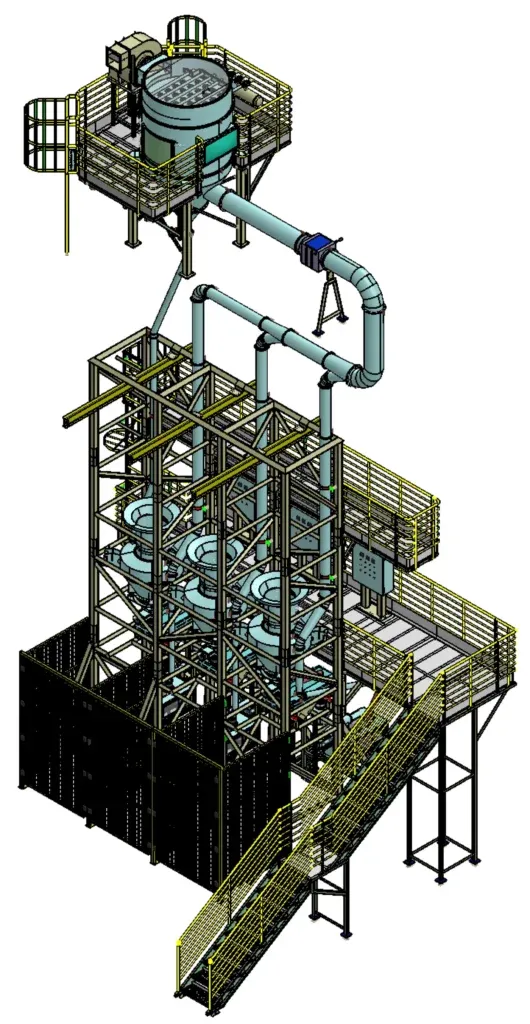 Projeto 3D do sistema de dosagem da planta Nestlé/CPW